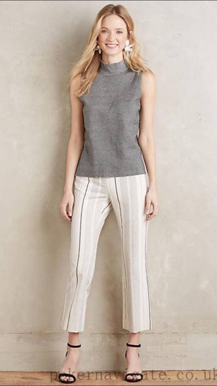 Anthropologie Cartonnier Women's Pants Charlie Crop Flare Size 0 NWT